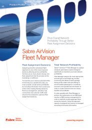Fleet Manager - Sabre Airline Solutions