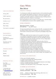 bus driver CV template - Dayjob