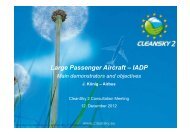 Large Passenger Aircraft IADP Large Passenger Aircraft ... - Clean Sky