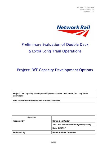Preliminary Evaluation Of Double Deck & Extra Long