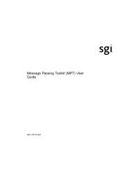 Message Passing Toolkit (MPT) User Guide - SGI TechPubs Library