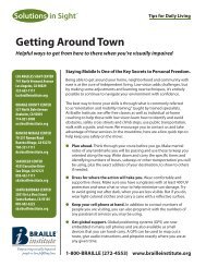 Getting Around Town - Braille Institute