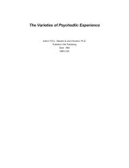 Varieties of Psychedelic Experience - Documents for serious ...