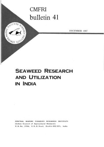 bulletin 41 - Eprints@CMFRI - Central Marine Fisheries Research ...