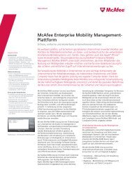 McAfee Enterprise Mobility Management- Plattform