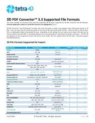 3D PDF Converter™ 3.3 Supported File Formats