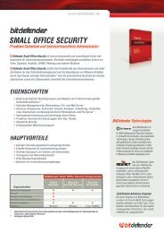BitDefender Small Office Security Datenblatt