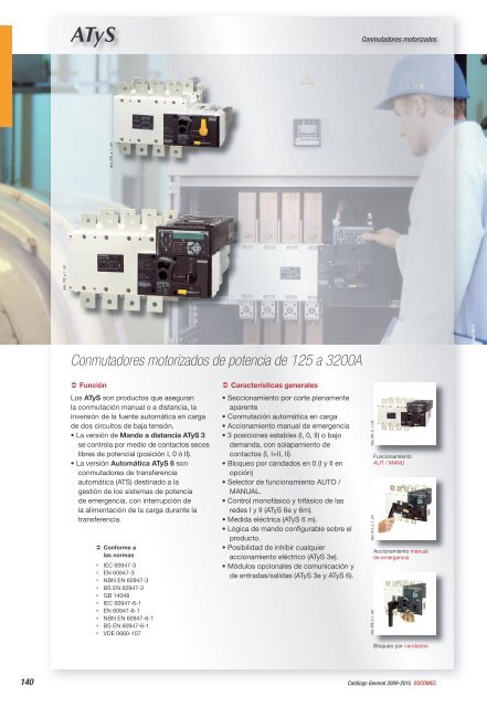 Conmutadores motorizados de potencia de 125 a 3200A - Socomec