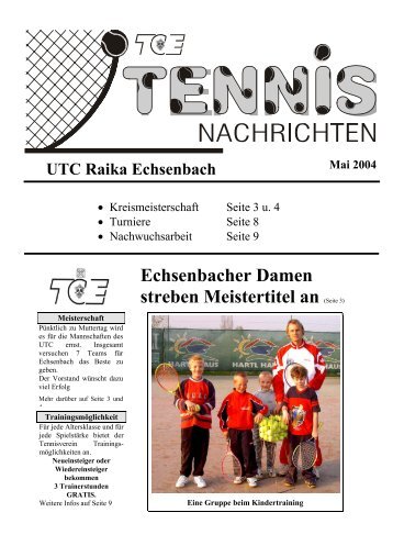 Mai 2004 - UTC RAIKA Echsenbach - Marktgemeinde Echsenbach