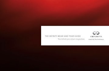 THE INFINITI WEAR AND TEAR GUIDE