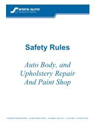 Safety Rules Auto Body, and Upholstery Repair And Paint Shop