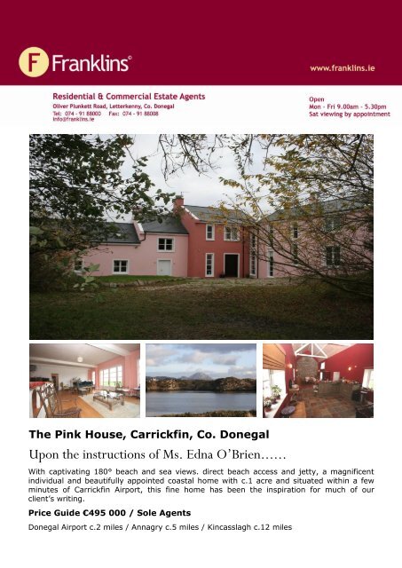 The Pink House, Carrickfin, Co. Donegal - Franklins.ie