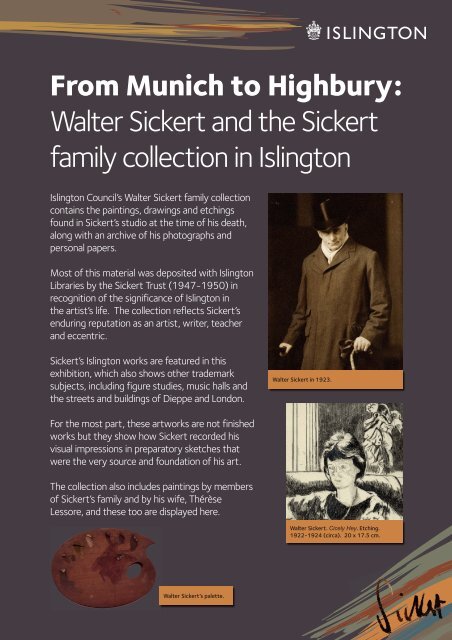 Walter Sickert - Islington Council