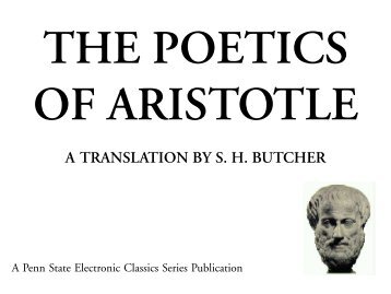 The Poetics of Aristotle - Penn State University