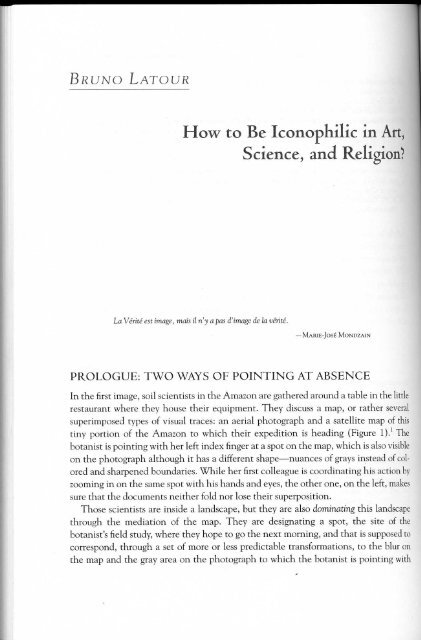 How to be Iconophilic in Art, Science and - Bruno Latour