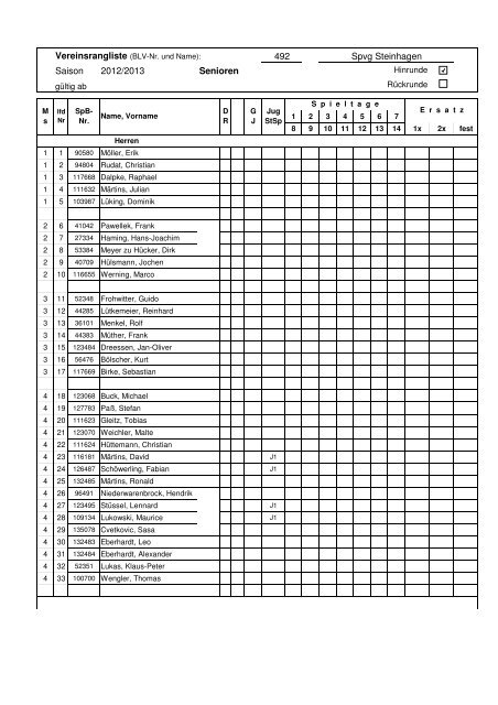 Saison 2012/2013 Senioren Spvg Steinhagen 492