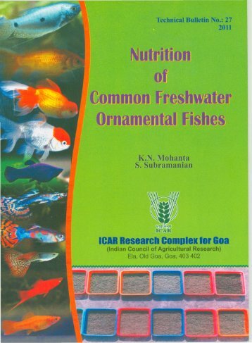 Nutrition of Common Freshwater Ornamental Fishes