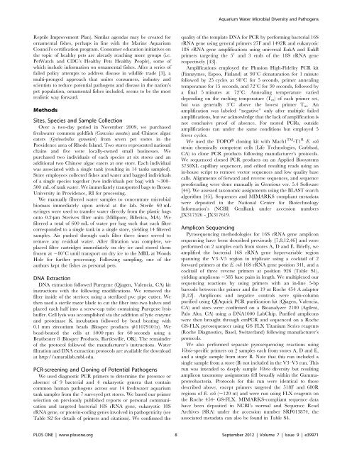 Microbial Diversity and Potential Pathogens in Ornamental Fish ...