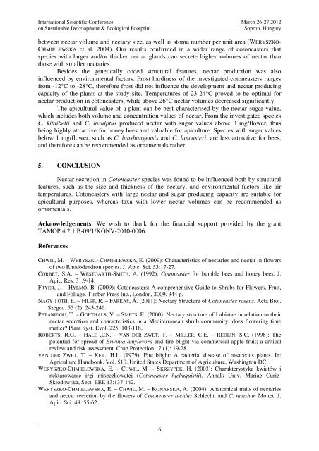 Floral Nectar Production and Nectar Sugar Composition of ...