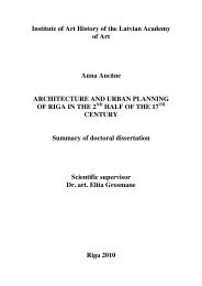 Institute of Art History of the Latvian Academy of Art Anna Ancāne ...
