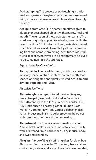 Glass: A Pocket Dictionary Of Terms Commonly Used - Corning ...