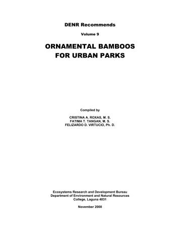 ornamental bamboos for urban parks - Ecosystems Research and ...