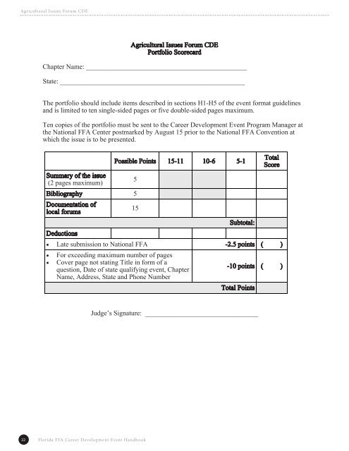 CDE Handbook - Florida FFA Association