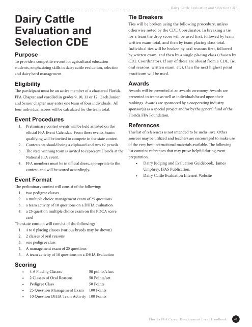 CDE Handbook - Florida FFA Association
