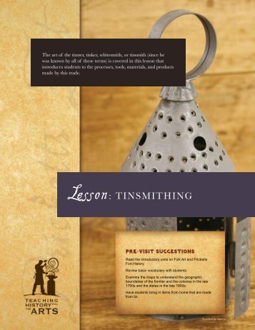 Lesson: TInSMIThIng - History Thru the Arts