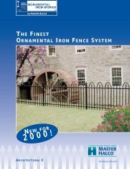 Master Halco Monumental Iron Works Ornamental Iron Fence System