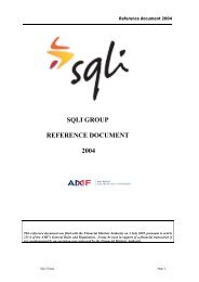 SQLI GROUP REFERENCE DOCUMENT 2004