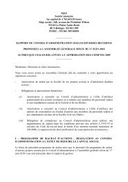 Rapport du Conseil d'Administration sur l'AGM - Sqli