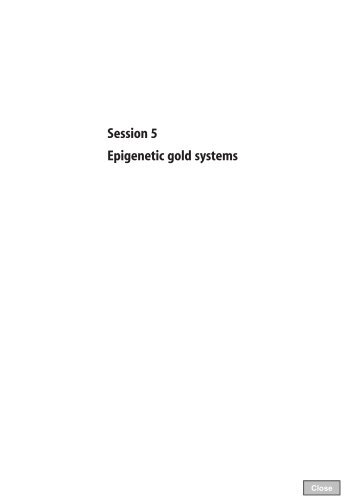 Session 5 Epigenetic gold systems - Extra Materials - Springer