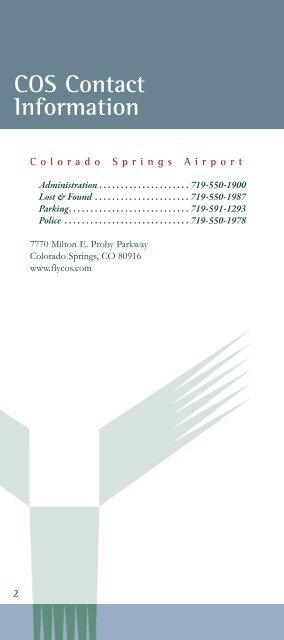 Colorado Springs Airport timetable