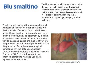 Smalt is a substance with a variable chemical composition: a ...