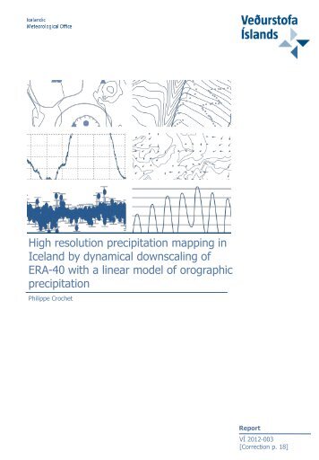 High resolution precipitation mapping in Iceland by dynamical ...