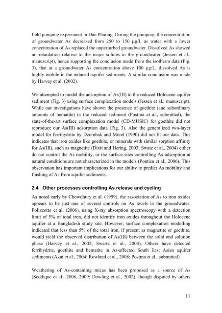 Groundwater arsenic in the Red River delta, Vietnam ... - Fiva