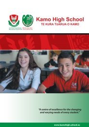 Year 9 Prospectus - Kamo High School