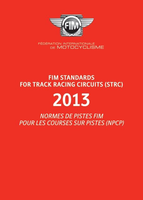 FIM STANDARDS FOR TRACK RACING CIRCUITS (STRC ...