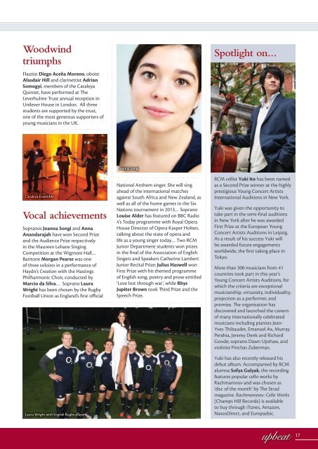 Upbeat Spring 2013 - Royal College of Music