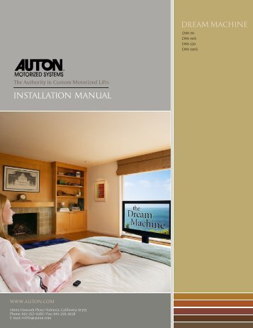 installation manual - Auton Motorized Systems