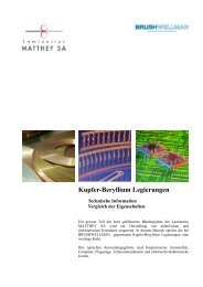 Kupfer-Beryllium Legierungen - Matthey.ch