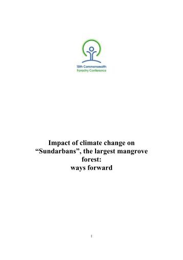 Impact of climate change on “Sundarbans” - 18th Commonwealth ...