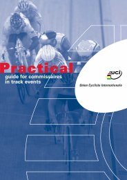 Practical guide for Commissaire in track events (1 - UCI