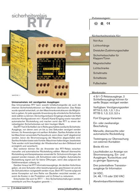 MASCHINEN- SICHERHEIT - MATTLE INDUSTRIE-PRODUKTE AG