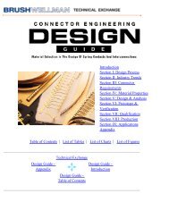 Brush Wellman -- Design Guide Table of Contents - Matthey.ch