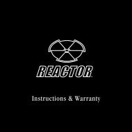 Instructions & Warranty - Reactor Watch