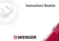 Instructions' booklet - Wenger