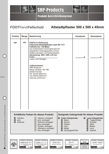 LV Fallschutz-Pflaster