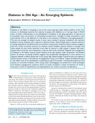 Diabetes in Old Age : An Emerging Epidemic - Journal of the ...